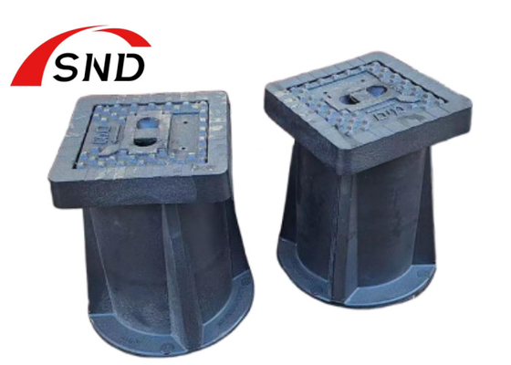 طلاء الرذاذ الصلبة الحديد مربع المياه للمشاة والحزام الأخضر D400