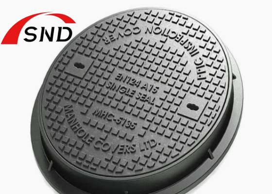 غطاء فتحة القناة من الحديد المقاوم للتحريك D400 للطرق الرئيسية الحضرية