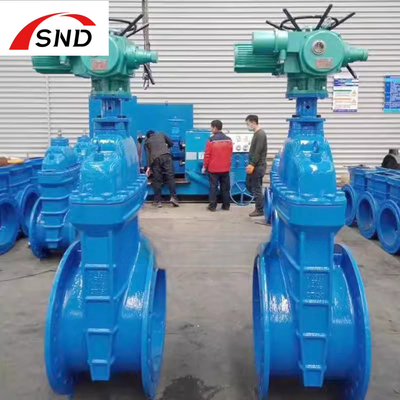 Valve de porte électrique en fer ductile pour l'approvisionnement en eau et le drainage