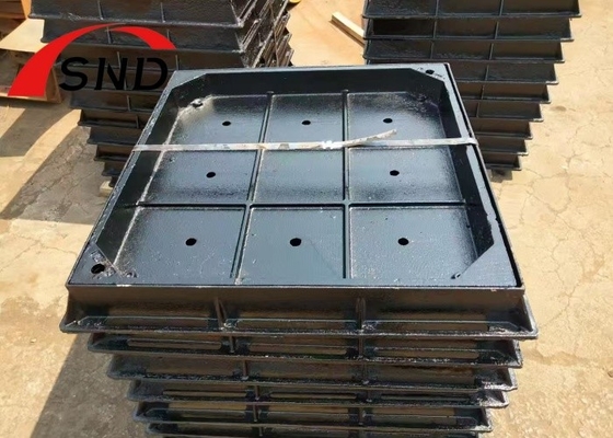ISO9001 منع الصدأ الغطاء المتدفق مربع غطاء فتحة المنجل الحديدي الصب