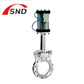 Valve pneumatique de porte de couteau en acier inoxydable DN50-1000 mm utilisée dans la fabrication du papier