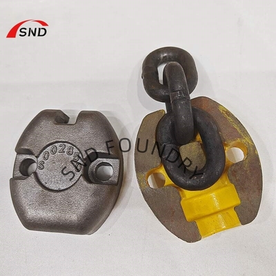 مصبوبات الحديد الدكتايل OEM EN-GJS-400-18 سلسلة قفل سلسلة مع الطلاء