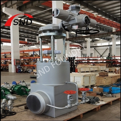 ASTM 6 pouces 1500 LB F92 soupape électrique double porte parallèle pour le milieu de vapeur