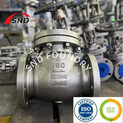 ASME B16.34 صمام التحقق المتحرك من سبائك Hastelloy CW12MW لا يوجد صمام عودة 150LB 4 بوصة