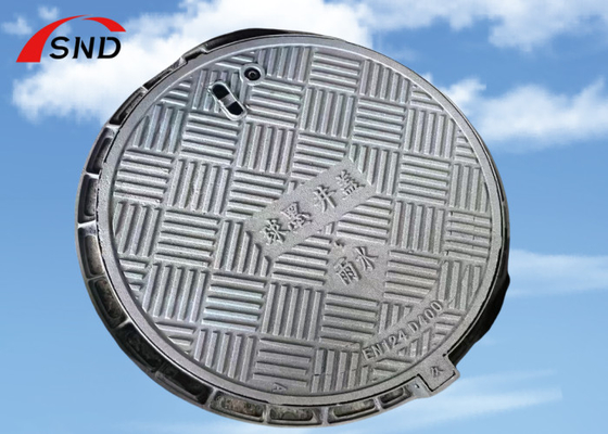 Circlip Lock Ductile الحديد الزهر EN124 D400 B125 غطاء ثقب الجولة